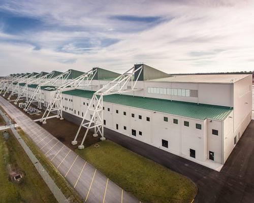 MV-22 Hangar exterior view from back side